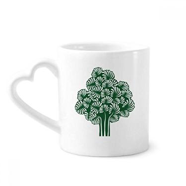 Imagem de Plantas flores árvores folhas caneca café cerâmica copo coração vidro