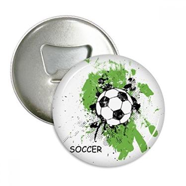 Imagem de Abridor de garrafas com ímã de geladeira para jogar futebol futebol esportivo emblema multifuncional