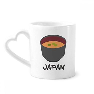 Imagem de Caneca de sopa tradicional japonesa saborosa Miso café cerâmica copo de coração de vidro