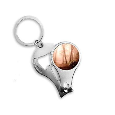 Imagem de Vermelho Escuro Ciência da Silvicultura Natureza Cenário Anel Alicate Chaveiro Abridor de Garrafas Cortador