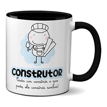 Imagem de Caneca Construtor Aquele Que Constrói Sonhos! Presente (Preta)