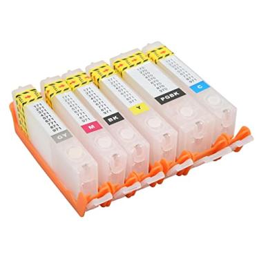 Imagem de Cartucho de Tinta, 5 Peças PGBK BK C M Y PP Cartucho de Impressora Saída Uniforme Robusta Impressora Fotográfica Reutilizável (670-671)