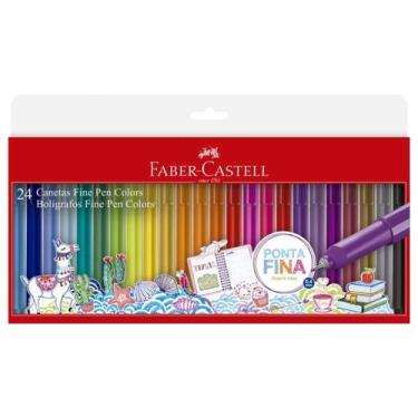 Imagem de Canetas Hidrográficas Faber-Castell Fine Pen Com 24 Cores