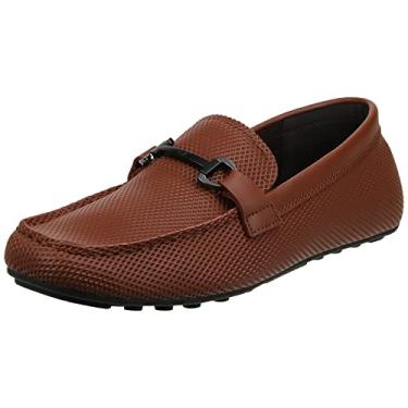 Imagem de Calvin Klein Mocassim masculino Ori Driving Style, Cognac Perf Leather 210, 11