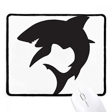 Imagem de Mousepad Outline Blue Ocean Shark Fierce Fish Tapete de borracha para jogos