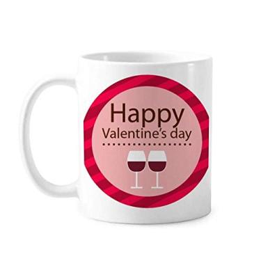 Imagem de Copos rosa Happy Valentine's Day Caneca cerâmica café porcelana copo louça