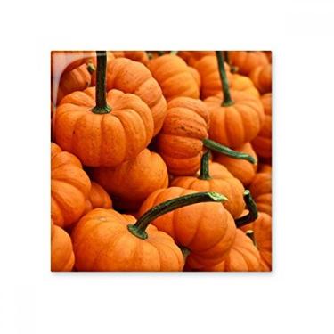 Imagem de Fotografia imagem de abóbora fresca azulejo de cerâmica brilhante decalque vitrificado pedra adornada