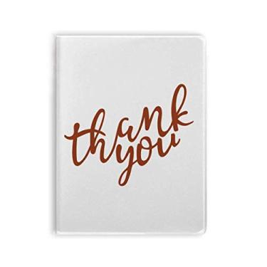 Imagem de Caderno de anotações escritas à mão, capa de goma de agradecimento