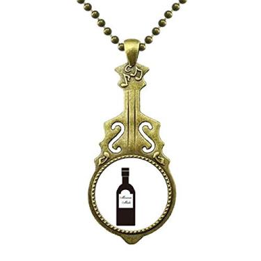 Imagem de DIYthinker Chave de fenda Vodka colar coquetel suco laranja pingente de guitarra antigo joia música