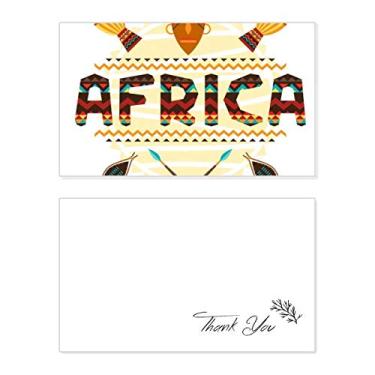 Imagem de Placa de totem Africa com texto, cartão de agradecimento, papel de aniversário, agradecimento de casamento
