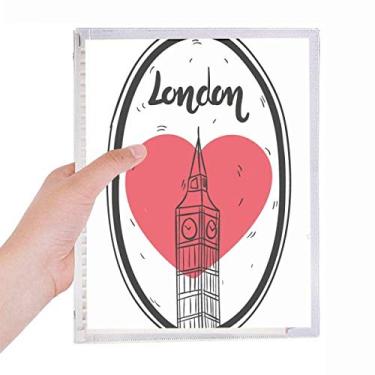 Imagem de Caderno City London Britain Big Ben Love com folhas soltas e diário recarregável