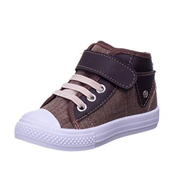 Imagem de Tênis Infantil Bebê Masculino Moderno Confortável - AS176 Cor:Marrom Café;Tamanho:17/18