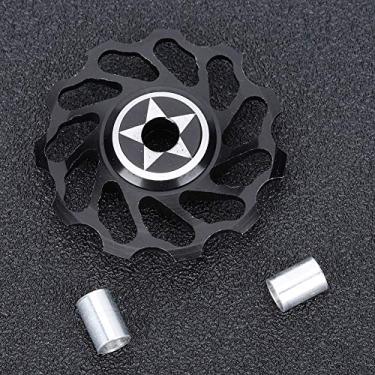 Imagem de Naroote 【 】 Instalação simples de rolo de guia de bicicleta de alta confiabilidade, rolo de guia de cerâmica profissional para ciclismo, acessório de bicicleta (preto, guia de bicicleta)