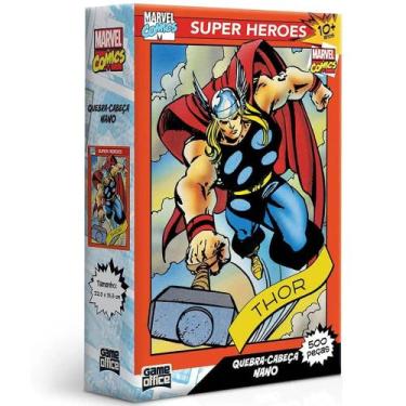 Imagem de Quebra Cabeca Marvel Comics Thor Nano 500 Pecas Toyster