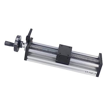 Imagem de Estágio Linear Deslizante, Mesa Deslizante Linear de Curso de 200 Mm Capacidade de Carga Forte Porca Móvel M5 Operação Simples Liga de Alumínio para Máquinas-ferramenta Industriais
