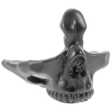 Imagem de Holibanna Suportes De Suporte De Óculos De Caveira Suportes De Óculos Criativos Suporte De Exibição De Óculos Estátua De Crânio De Resina Porta-Chaves Ornamento Para Entrada Mesa De