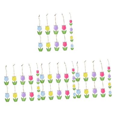 Imagem de ABOOFAN 48 Pçs Flor Para Pendurar Etiquetas Fichas Decorações Sinal Decoração Ornamentos Favor Dia Das Mães B Decoração De Presente Ornamento Enfeites Recortes Madeira Decorativa Tulipa