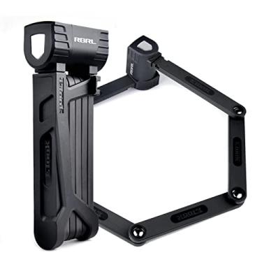 Imagem de Cadeado de bicicleta RBRL Bike Lock, travas dobráveis de 95 pés, travas de corrente antifurto resistentes com chaves e estojo para bicicletas, bicicletas eletrônicas ou scooters