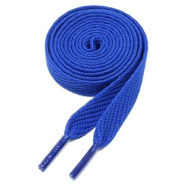 Imagem de Cadarços planos estilo skate com 1,27 cm de largura para todos os sapatos – 114,3 cm e 137,16 cm de comprimento, Royal Blue, 45" (114 cm)
