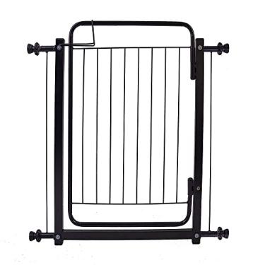 Imagem de Grade Proteção 74/79 cm Segurança Cachorro Pets Bebe Crianças Reforçada Porta Vãos - Acompanha Extensores (Prata)