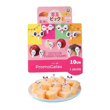 Imagem de Mini Garfinhos Palitinhos Infantil Crianças para Petiscos, Lanches e Lancheiras Para Frutas. FORMATO: OLHOS FOFOS - 10pçs
