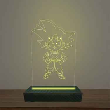 Imagem de Luminária Led 3d Goku Abajur Luxo