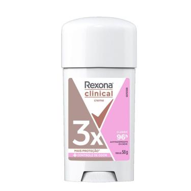 DESODORANTE AEROSOL ANTITRANSPIRANTE REXONA CLINICAL CLASSIC FEMININO COM  55ML