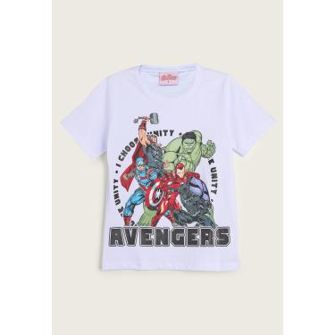 Imagem de Infantil - Camiseta Fakini Avengers Branca Fakini 102303585 menino