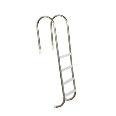 Imagem de Escada para Piscina 4 Degraus Anatômicos em ABS Marinheiro 1 1/2" em Aço Inox - Sodramar