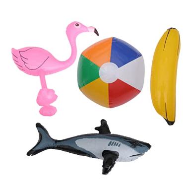 Imagem de ifundom 4 Pcs Brinquedos Infláveis Brinquedos De Piscina De Praia Brinquedo De Verão Para Crianças Brinquedos De Piscina Havaianos Favores De Festa De Verão Peixe Golfinho Pvc Bebê O Verão