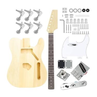 Imagem de Guitarra Elétrica Semi-acabada, Conjunto De Guitarra Elétrica Diy, Montada À Mão, Iniciante Tocando Guitarra Kits de guitarra DIY