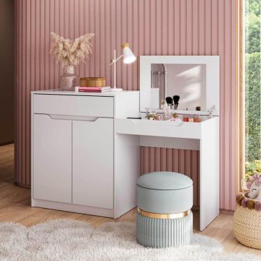 Imagem de Penteadeira Infantil Camarim Bambolê Branco