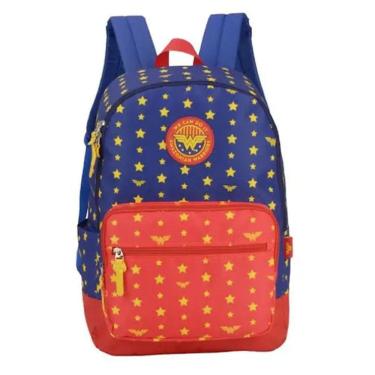 Imagem de Mochila Escolar de Costas Juvenil Mulher Maravilha