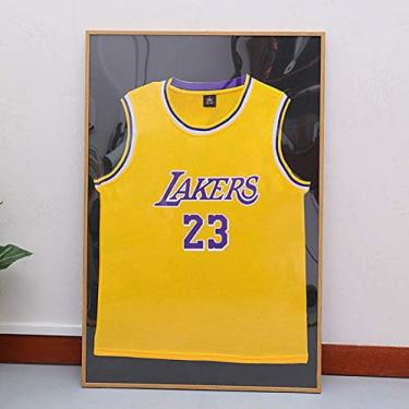 Imagem de Quadro de exibição de camisa esportiva, quadro de exibição de camisa, quadro de exibição montado na parede, quadro de coleção adequado para camisetas, uniformes de futebol, uniformes de basq