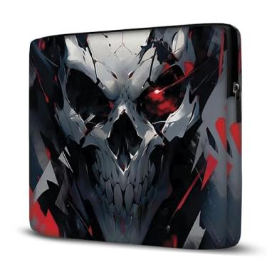 Imagem de asta Maleta Capa Case Para Laptop Notebook Compatível com MacBook, Dell, Samsung, Acer UltraBook, 17,3" Caveira