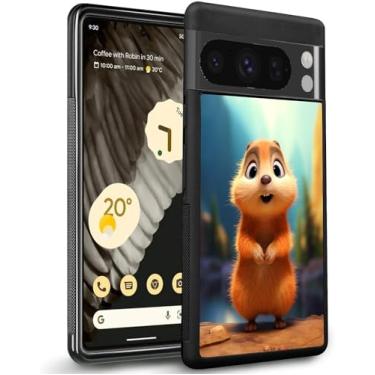 Imagem de Capa de telefone para Google Pixel 8 8 Pro 7 7 Pro 6 6a 6 Pro 5 5a 4 4a 4XL 3 3 XL 2 2 XL 4G/5G com design Flamingo-aa472 moldura preta de borracha fina à prova de choque/948 (Color : Marmotaa572)