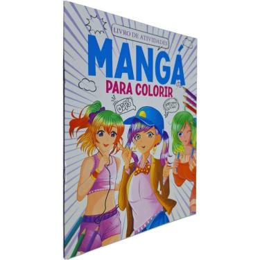 Imagem de Livro Físico Mangá Para Colorir: Livro de Atividades