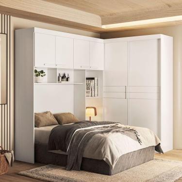 Imagem de Conjunto Modulado 06 Portas e 5 Gavetas Florença Branco - Moval