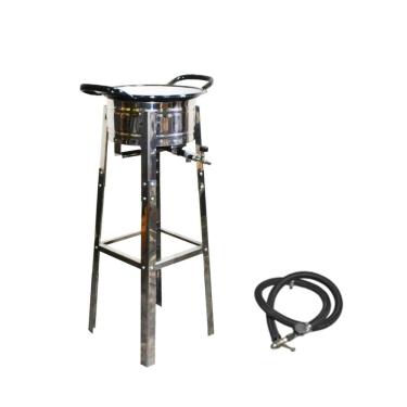 Imagem de Fritadeira Pasteleiro Fogão Industrial Inox À Gás C/ Tacho Nº12