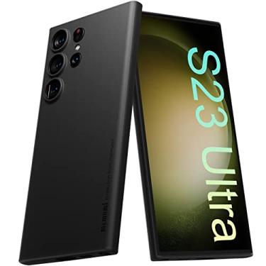 Imagem de memumi Capa ultrafina para Samsung Galaxy S23 Ultra, superleve 0,3 mm, capa traseira rígida fosca para Galaxy S23, ultrafina, design minimalista, S23, ultra preta