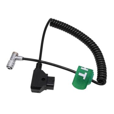 Imagem de HangTon Cabo de alimentação para câmera Blackmagic Cinema 6K, câmera de bolso 4K 6K Pro, D-Tap para ângulo reto, 2 pinos, enrolado 60 cm/24 pol