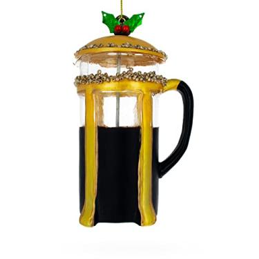 Imagem de BestPysanky Cafeteira French Press – Enfeite de Natal de vidro soprado