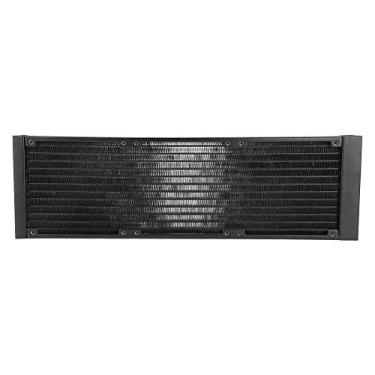 Imagem de Zunate Radiador de trocador de calor de 12 tubos, refrigerador líquido com separador de água, tubo refrigerador de água de aleta de cobre G1/4 fios para computador com sistema de refrigeração de CPU (360 mm)