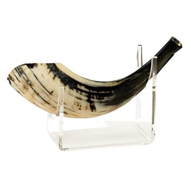 Imagem de Rite Lite Suporte de acrílico Shofar transparente Rosh Hashaná Judaico Ano Novo Lembranças de Festas de Férias, Presente de Yom Kippur, Feriados Altos, Shana Tova, apresenta decoração de mesa