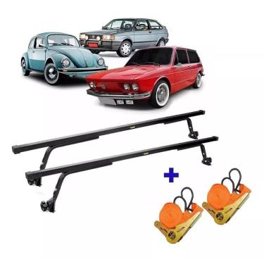 Imagem de Rack Teto + 2 Cintas Universal Carros Antigos Com Calha