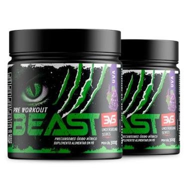 Imagem de 3VS Nutriton Combo 2X Pré Treino Beast 300g Sabor Uva