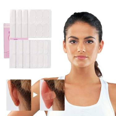 Imagem de WXYISIVEN Estenda suas orelhas, 48 peças de adesivos de orelha de elfo, fitas auriculares transparentes de um lado, aplique cosmético de silicone para criar rosto em forma de V, corretor de postura