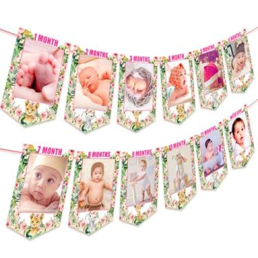 Imagem de LaVenty Pink Wild One Photo Banner Wild One Girl Party Supplies Wild One Birthday Decorações Menina selva Primeiro Aniversário Decoração para Menina Safari Decoração de Primeiro Aniversário