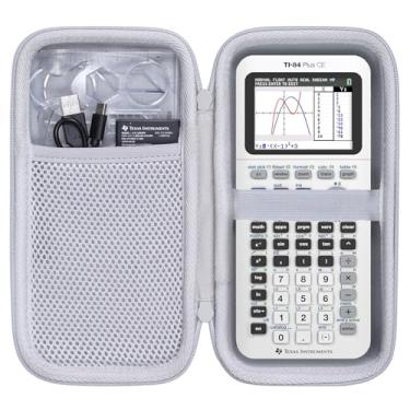 Imagem de co2CREA Estojo de transporte para Texas Instruments TI-84 Plus CE Python Enhanced/TI-84/TI-Nspire CX II CAS/TI-Nspire CX II/TI-83 Plus/TI-89 Titanium/TI-85/TI-86 Color Graphing Calculator, caixa