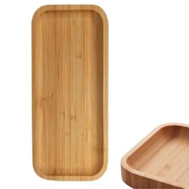Imagem de Bandeja em Bambu Lavabo Decorativa Café Retangular 28cm